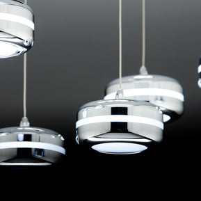 Lampadario a Sospensione Led Plate 6 di Design Moderno