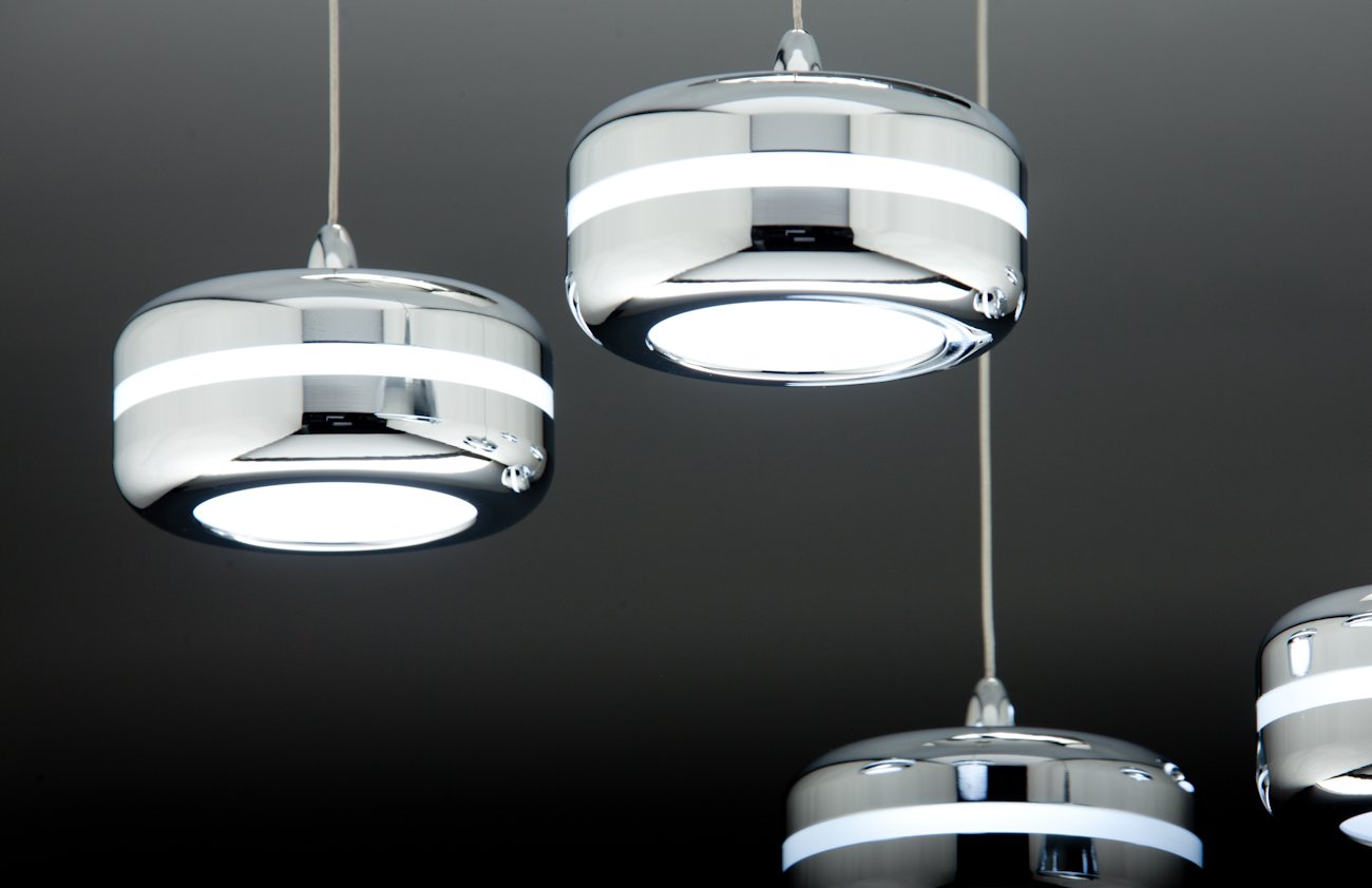 Lampadario a Sospensione Led Plate 6 di Design Moderno