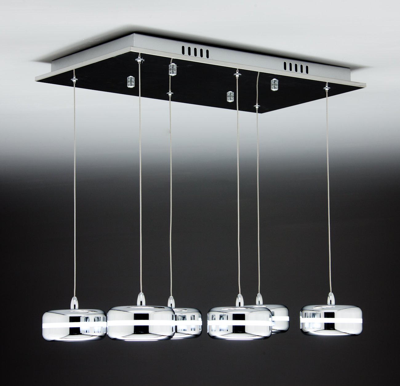 Lampadario a Sospensione Led Plate 6 di Design Moderno