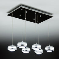 Lampadario a Sospensione Led Plate 6 di Design Moderno