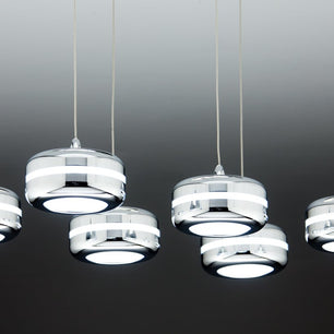 Lampadario a Sospensione Led Plate 6 di Design Moderno