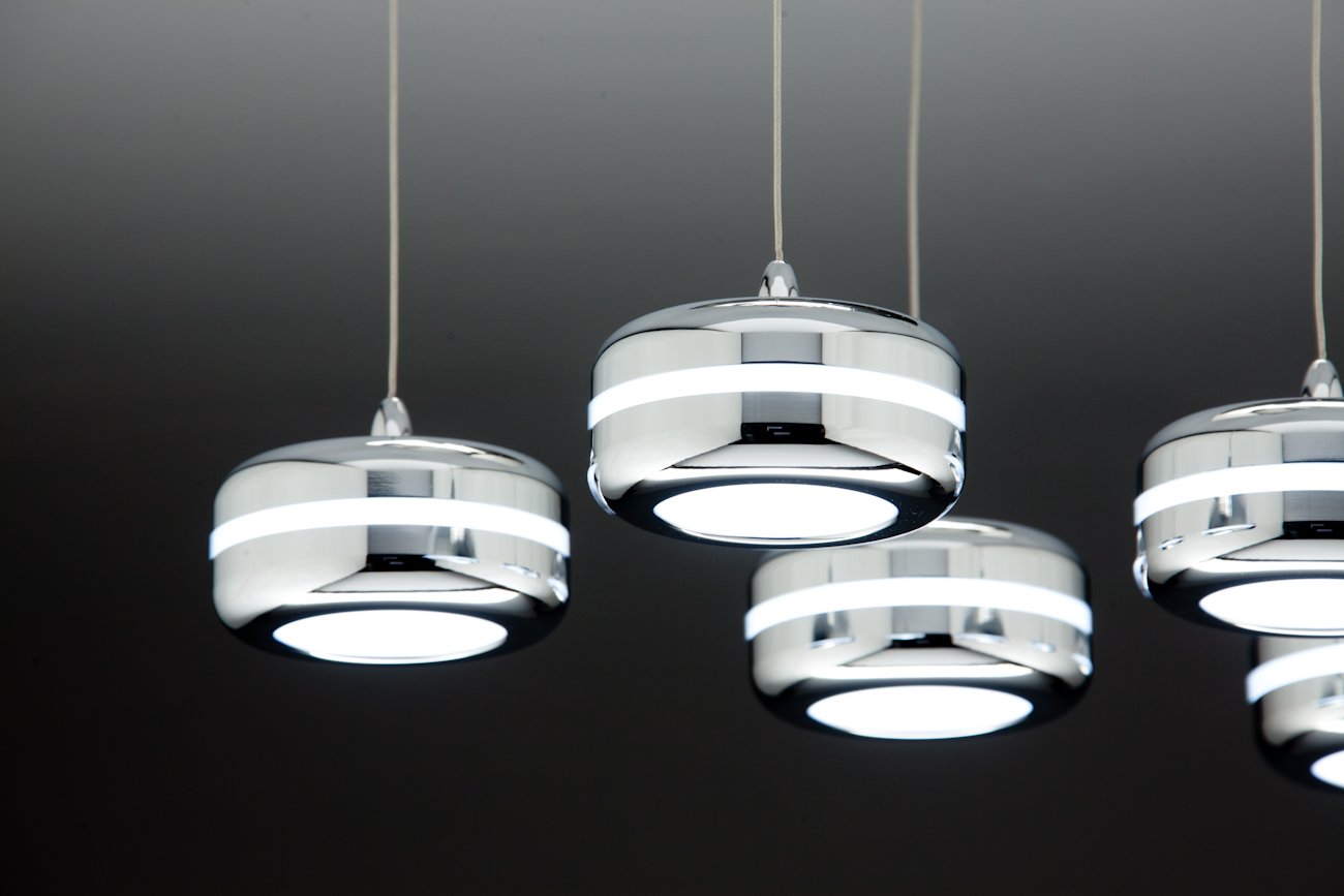 Lampadario a Sospensione Led Plate 6 di Design Moderno