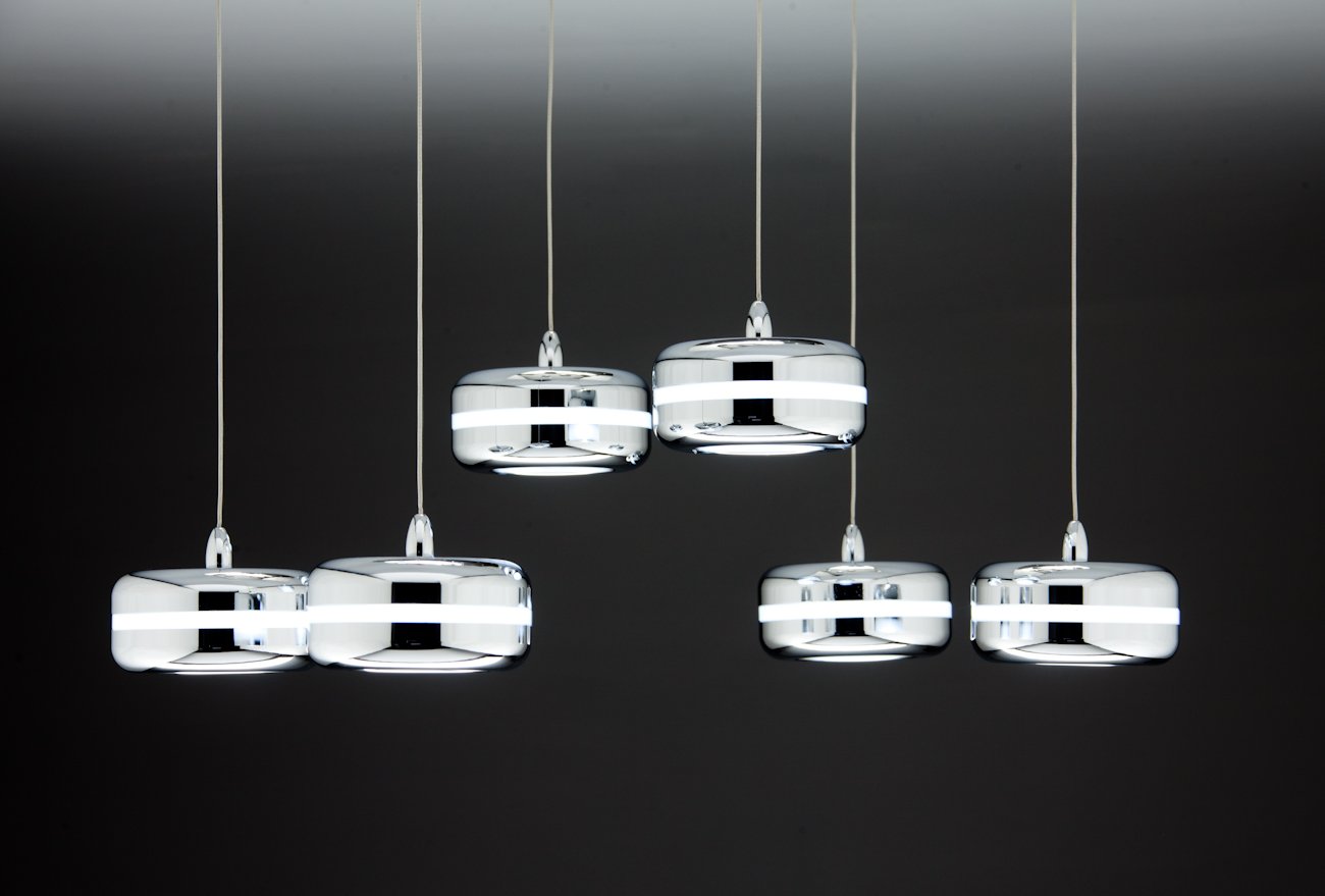 Lampadario a Sospensione Led Plate 6 di Design Moderno