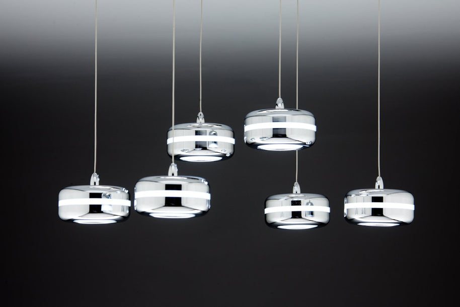 Lampadario a Sospensione Led Plate 6 di Design Moderno