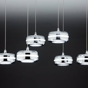 Lampadario a Sospensione Led Plate 6 di Design Moderno