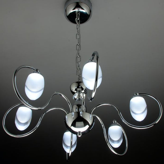 Lampadario a Sospensione Led Candeliere 6 Design Moderno