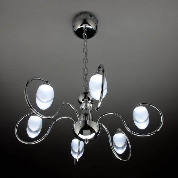 Lampadario a Sospensione Led Candeliere 6 Design Moderno