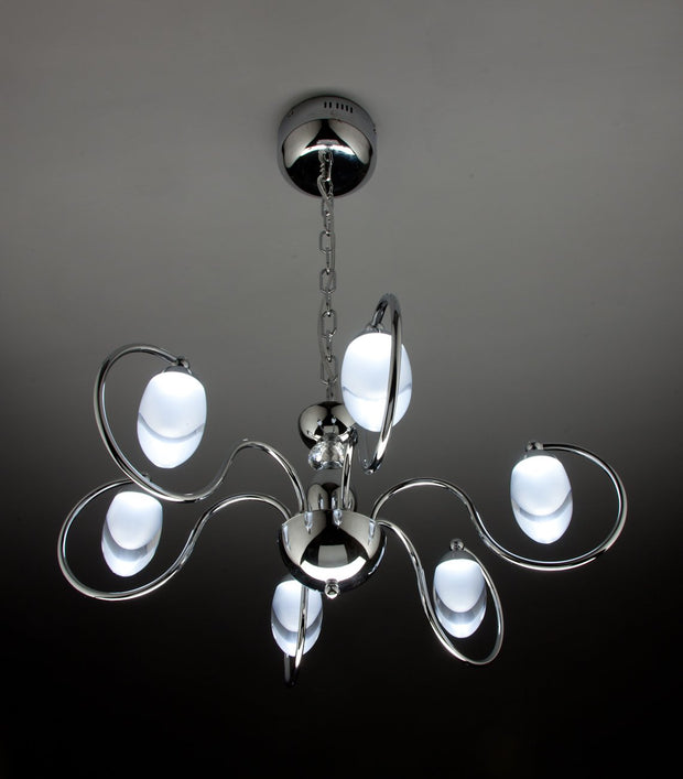 Lampadario a Sospensione Led Candeliere 6 Design Moderno