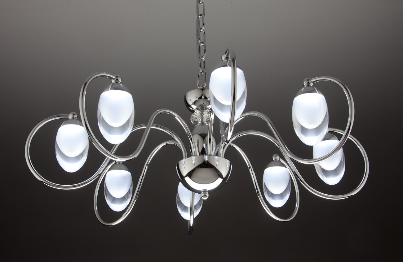 Lampadario a Sospensione led Candeliere 8 di Design Moderno