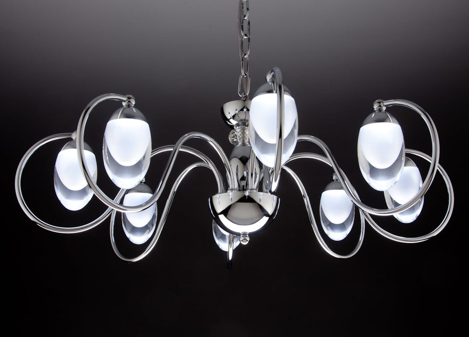Lampadario a Sospensione led Candeliere 8 di Design Moderno