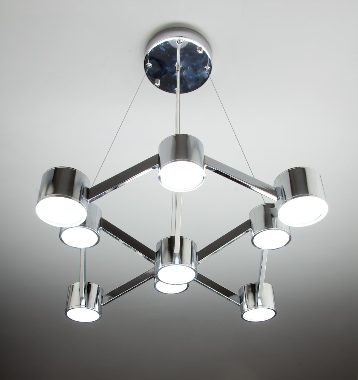 Lampadario a Sospensione led Mech 9 di Design Moderno