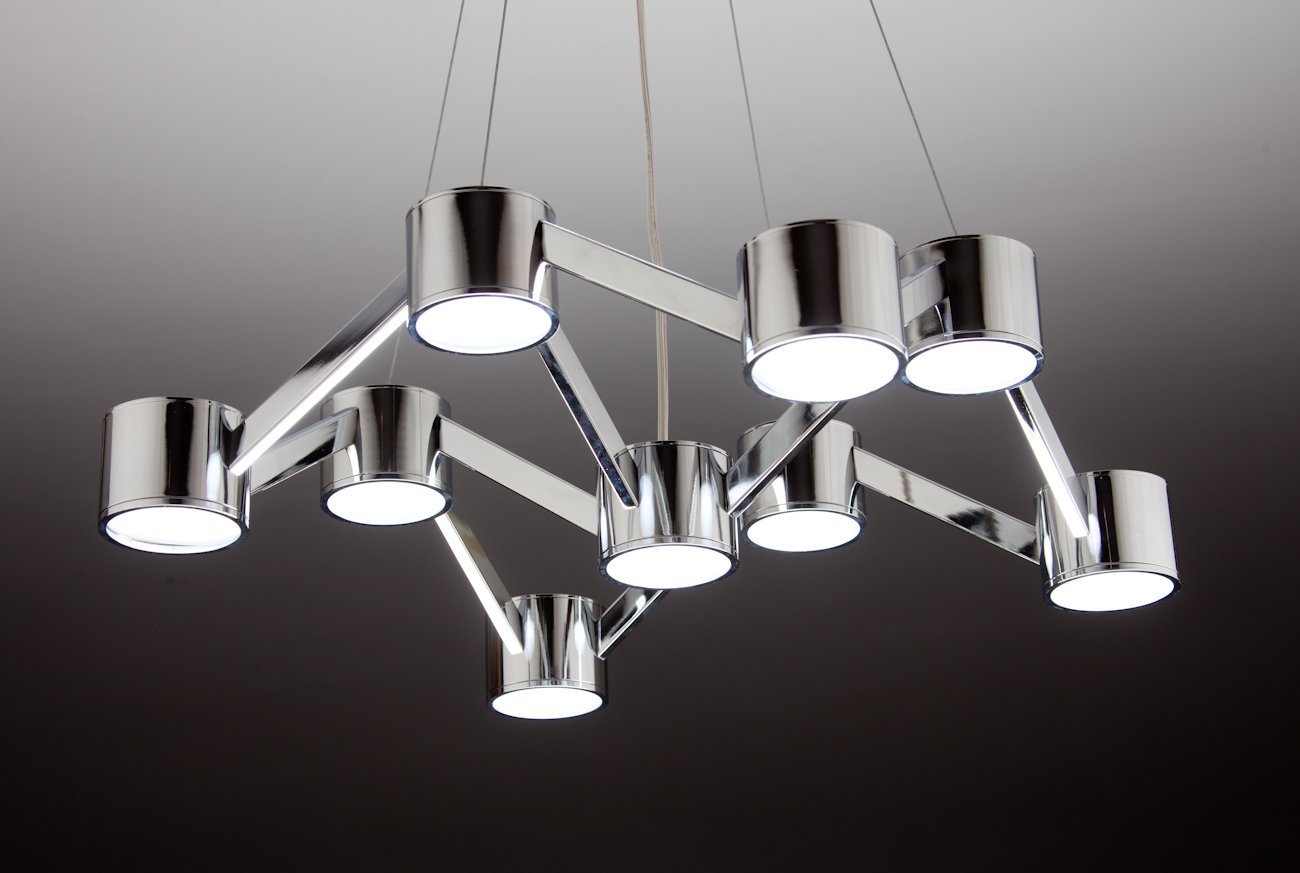 Lampadario a Sospensione led Mech 9 di Design Moderno