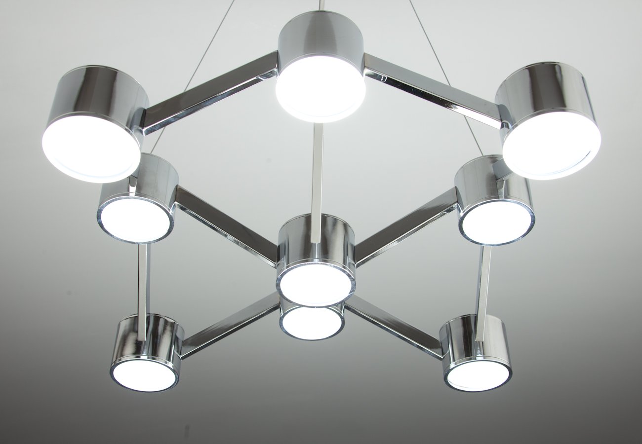 Lampadario a Sospensione led Mech 9 di Design Moderno