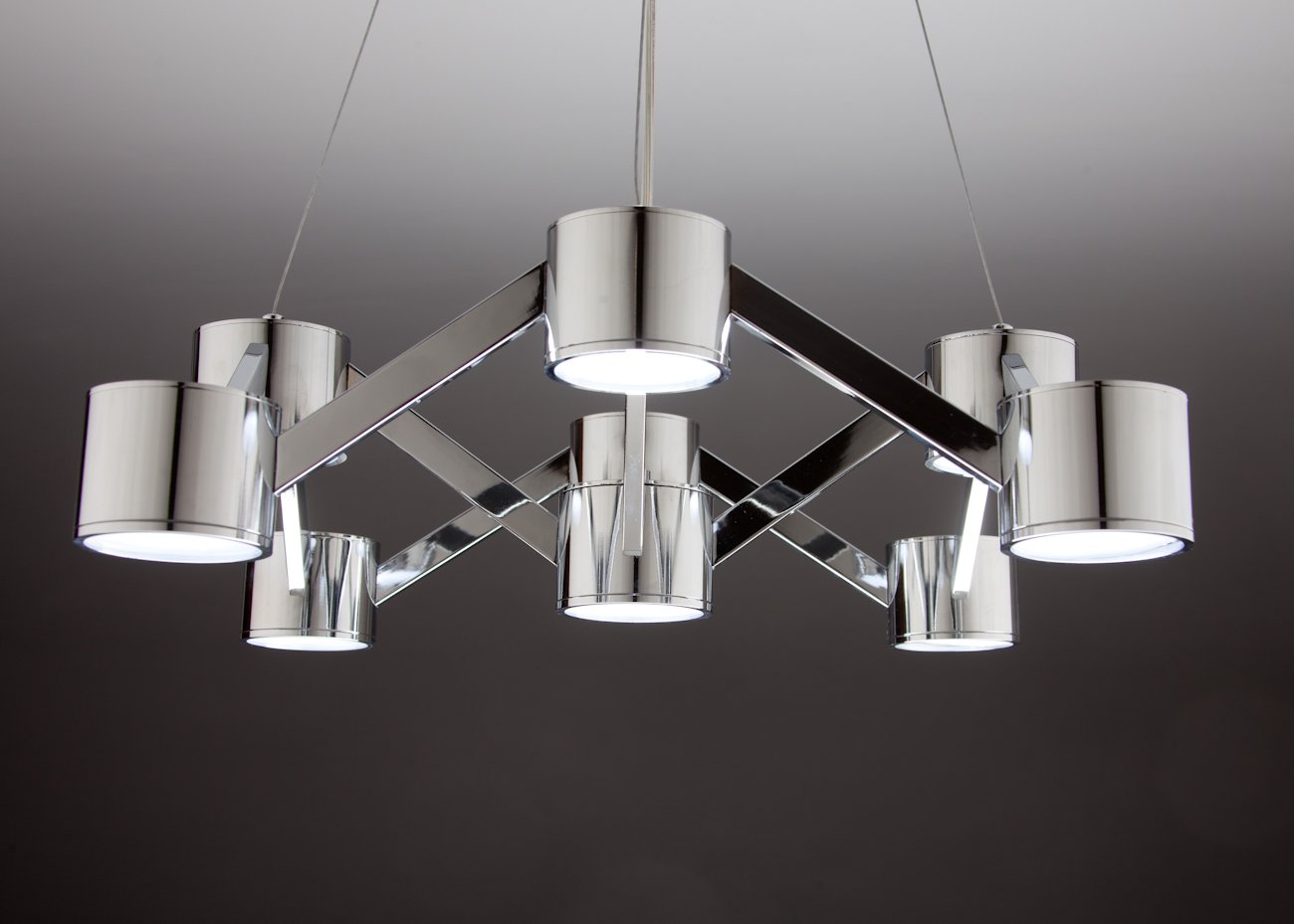 Lampadario a Sospensione led Mech 9 di Design Moderno