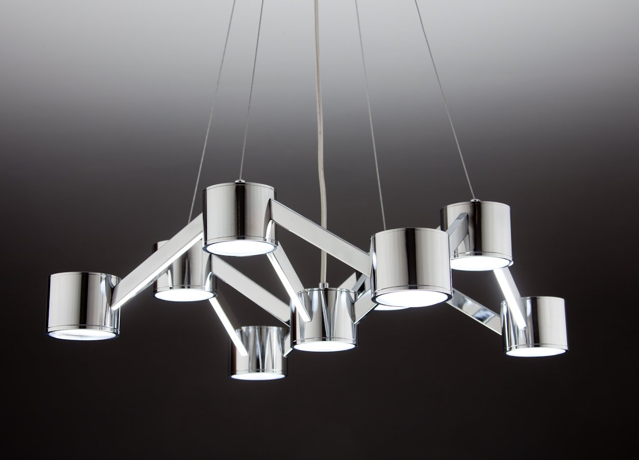 Lampadario a Sospensione led Mech 9 di Design Moderno