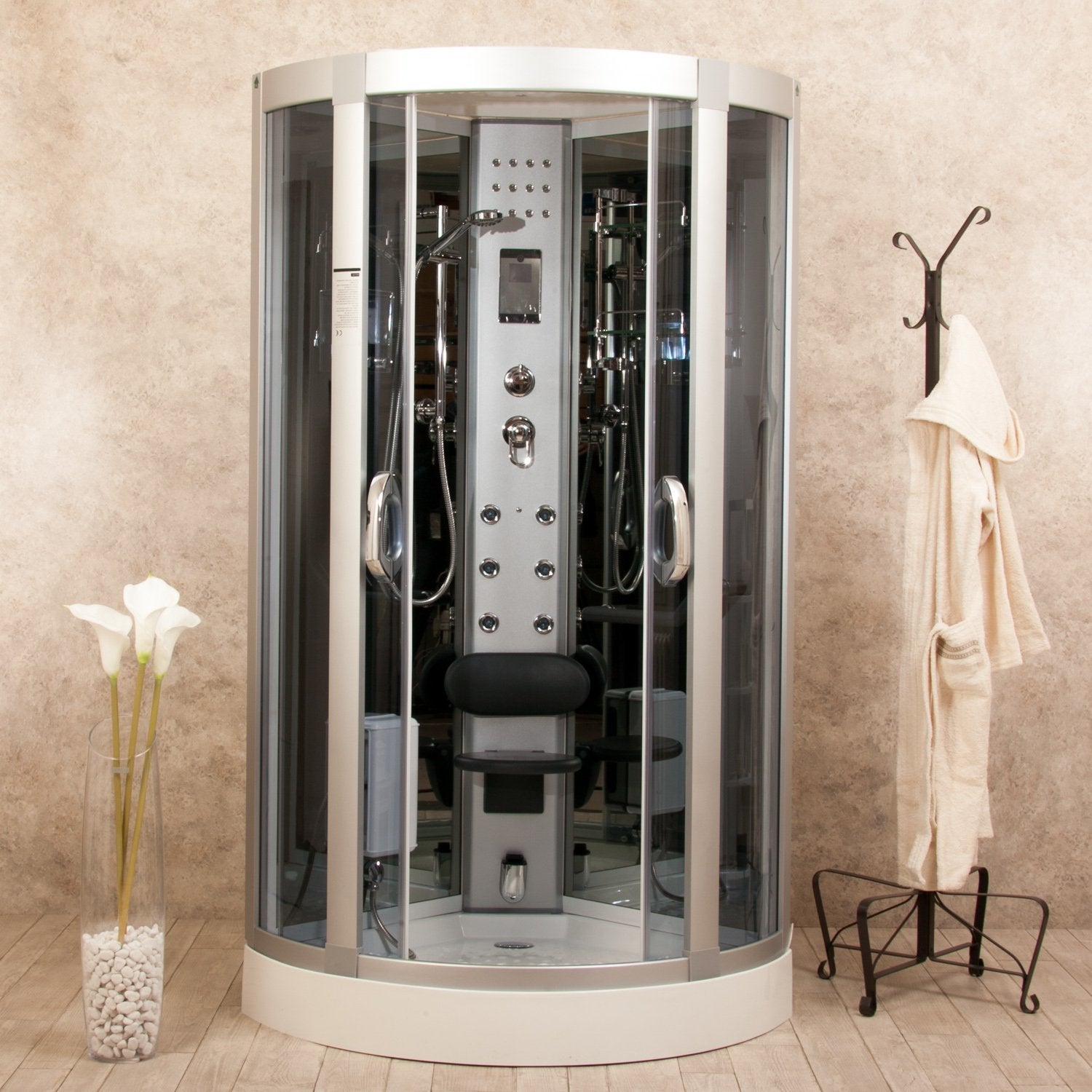 Black Eden 95x95cm Box Doccia Idromassaggio Emozionale