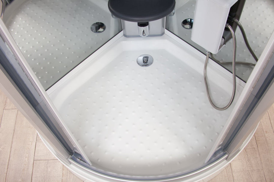 Black Eden 95x95cm Box Doccia Idromassaggio con  Sauna, Bagno Turco e Ozono