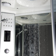 Black Eden 95x95cm Box Doccia Idromassaggio con  Sauna, Bagno Turco e Ozono