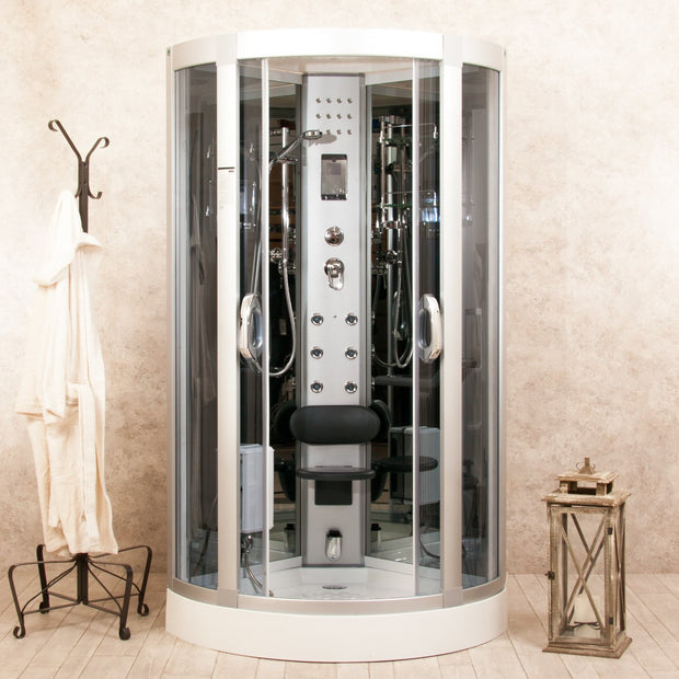 Black Eden 80x80cm Box Doccia Idromassaggio Multifunzione