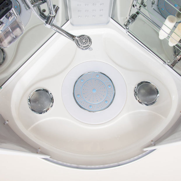 Black Eden 80x80cm Box Doccia Completa Di Sauna Bagno Turco e Ozono