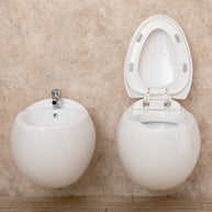 Sanitari Sospesi Wind design in Ceramica Wc con copri vaso+Bidet