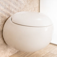 WC Sospeso Wind in ceramica con seduta e copri vaso 39x58x36cm
