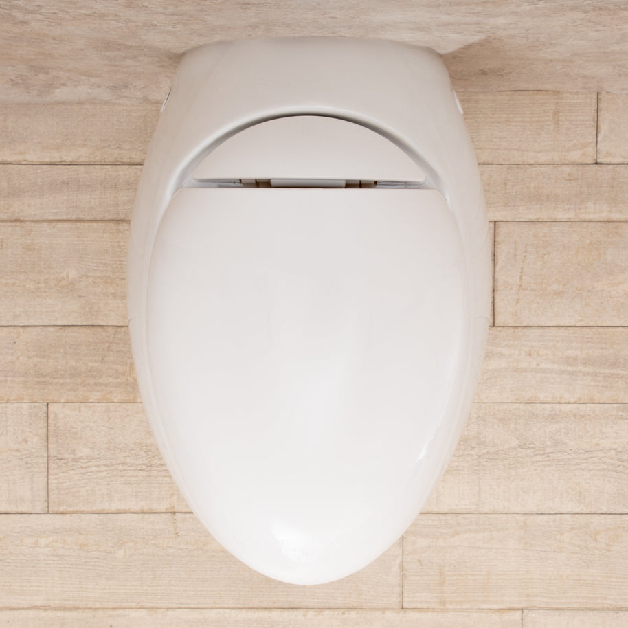 WC Sospeso Wind in ceramica con seduta e copri vaso 39x58x36cm
