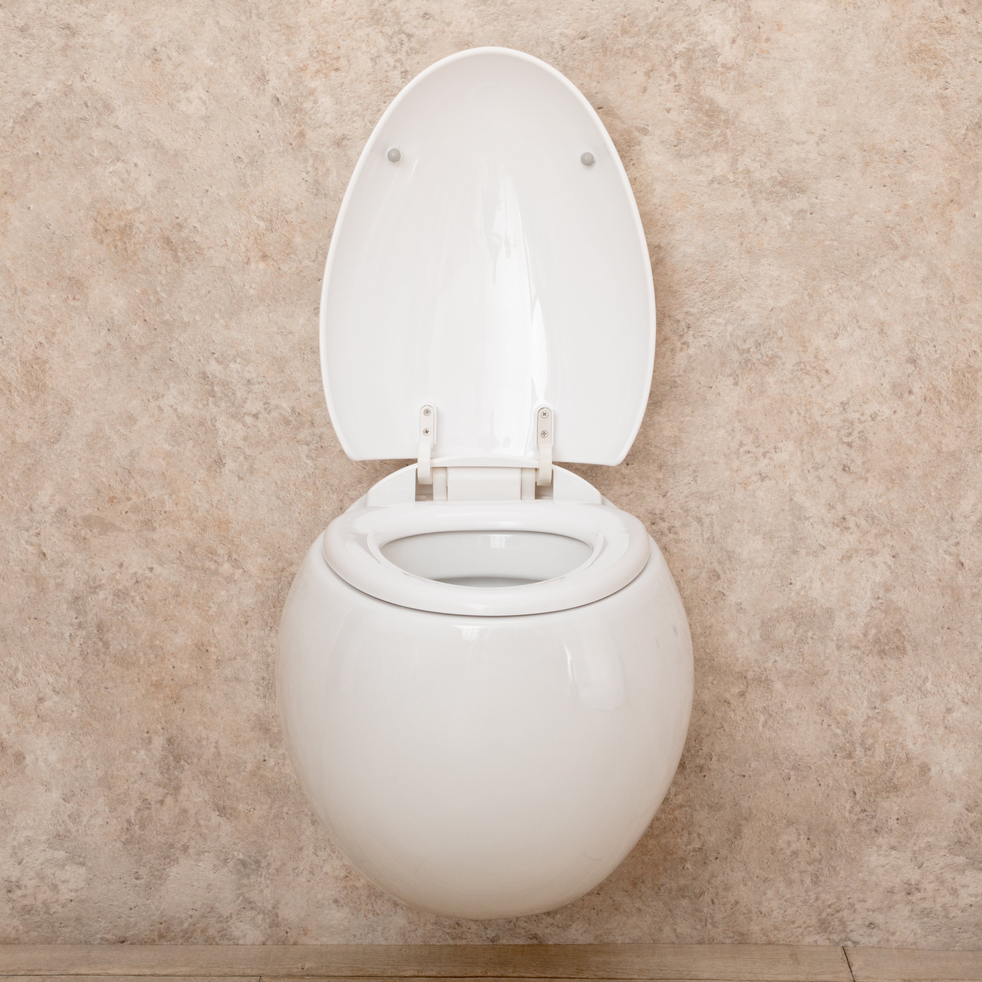 WC Sospeso Wind in ceramica con seduta e copri vaso 39x58x36cm