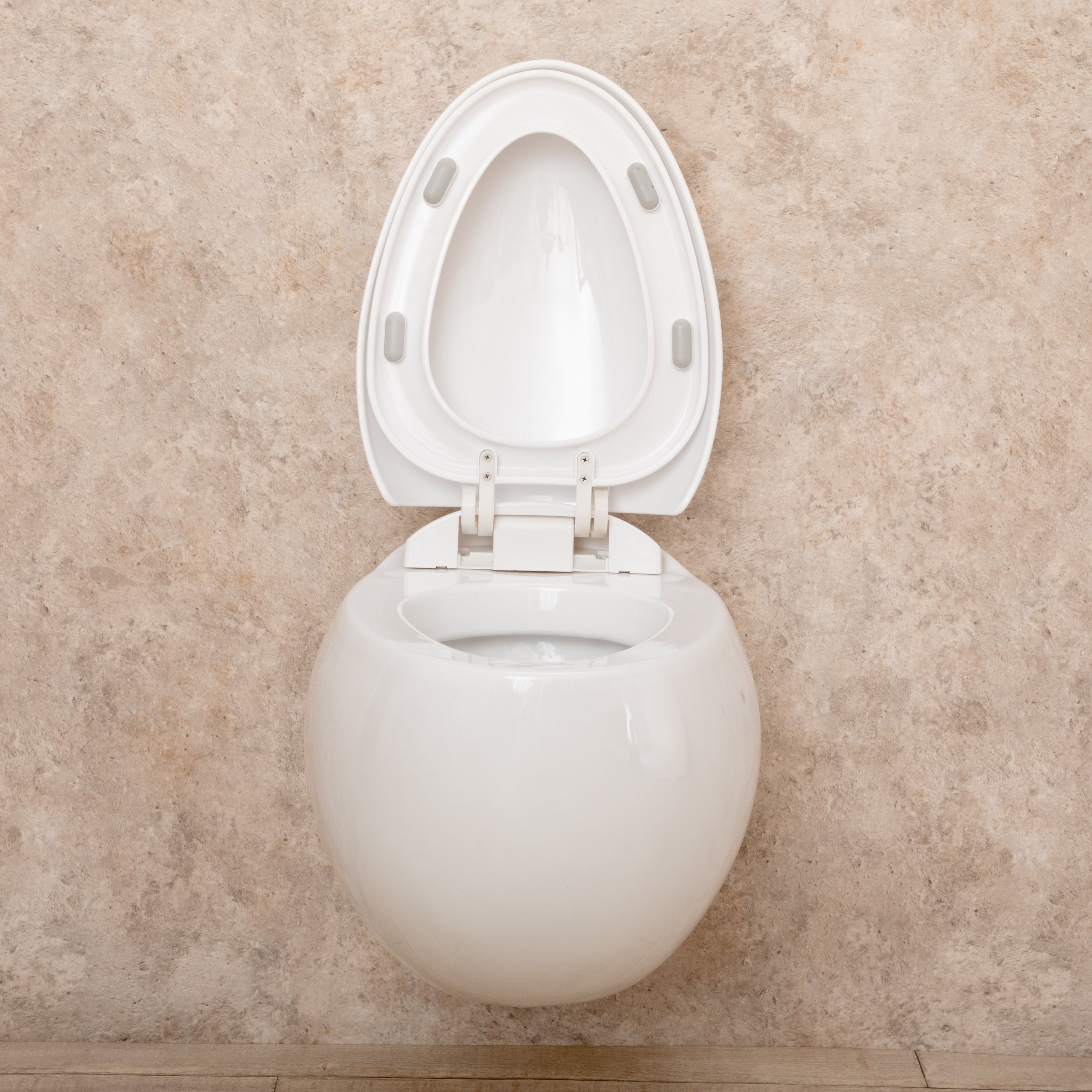 WC Sospeso Wind in ceramica con seduta e copri vaso 39x58x36cm