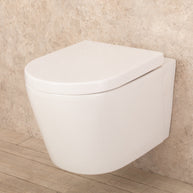 WC Sospeso Easy in ceramica + sedile e copri vaso L36.5xP56.5xA34.5 cm