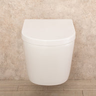 WC Sospeso Easy in ceramica + sedile e copri vaso L36.5xP56.5xA34.5 cm