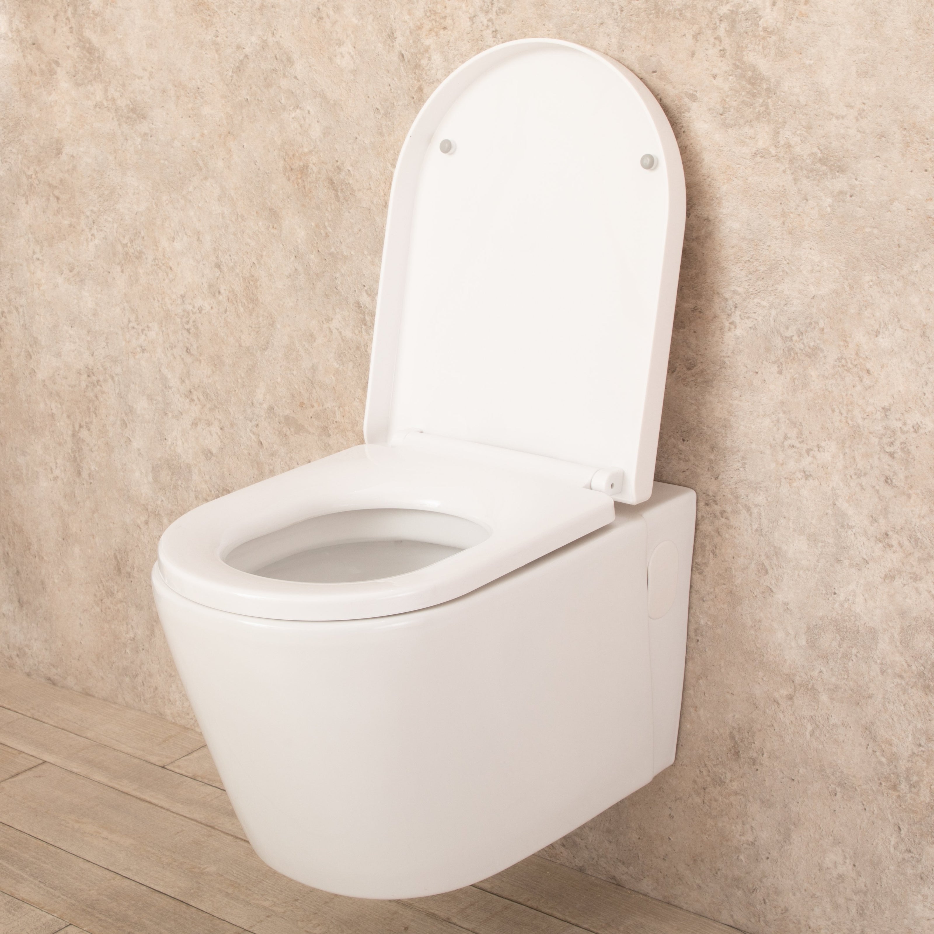 WC Sospeso Easy in ceramica + sedile e copri vaso L36.5xP56.5xA34.5 cm