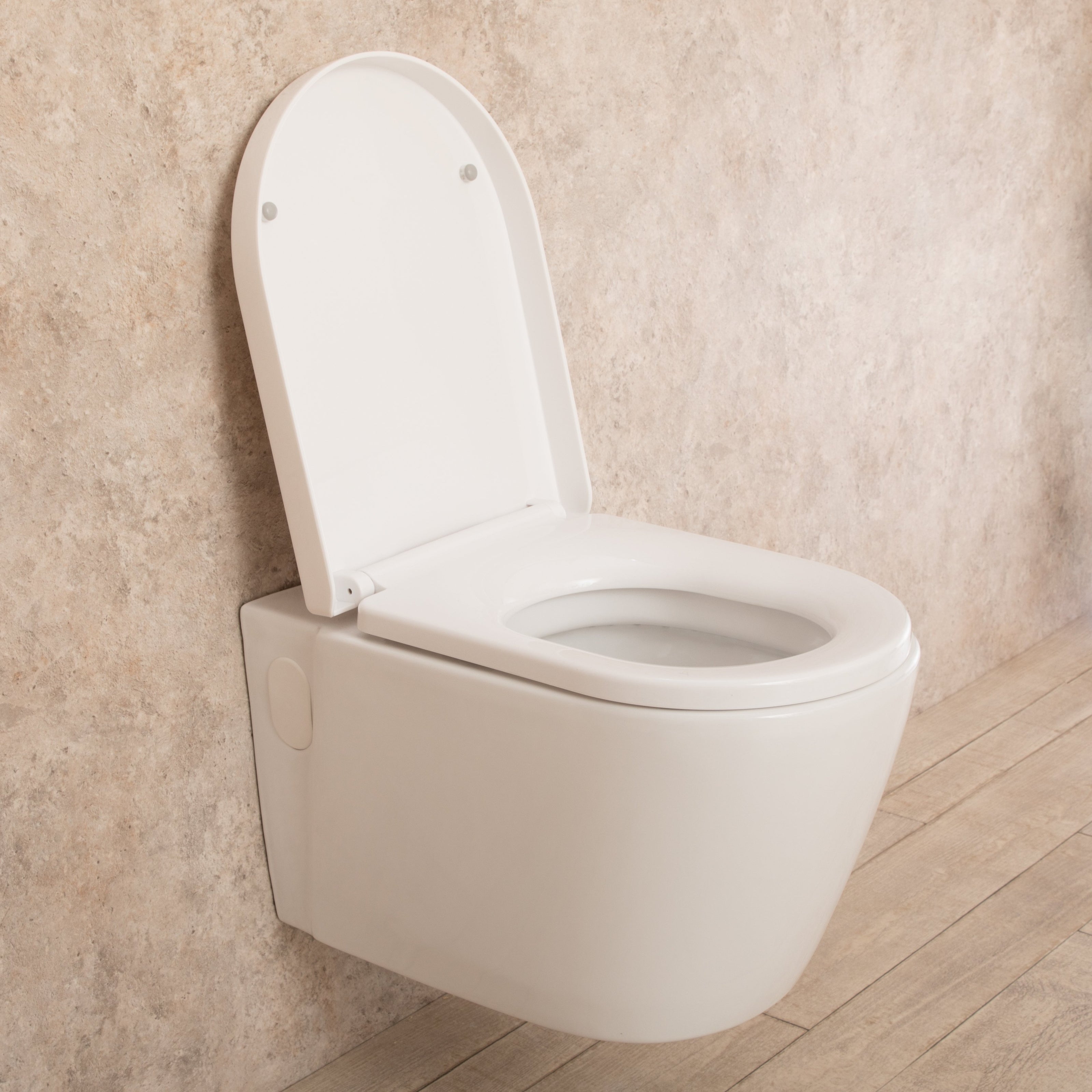 WC Sospeso Easy in ceramica + sedile e copri vaso L36.5xP56.5xA34.5 cm