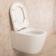 WC Sospeso Easy in ceramica + sedile e copri vaso L36.5xP56.5xA34.5 cm