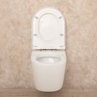 WC Sospeso Easy in ceramica + sedile e copri vaso L36.5xP56.5xA34.5 cm