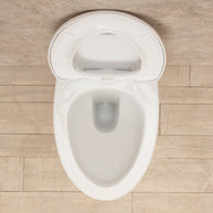 WC Sospeso Round di ceramica con sedile e copri vaso L39xP57xA35 cm