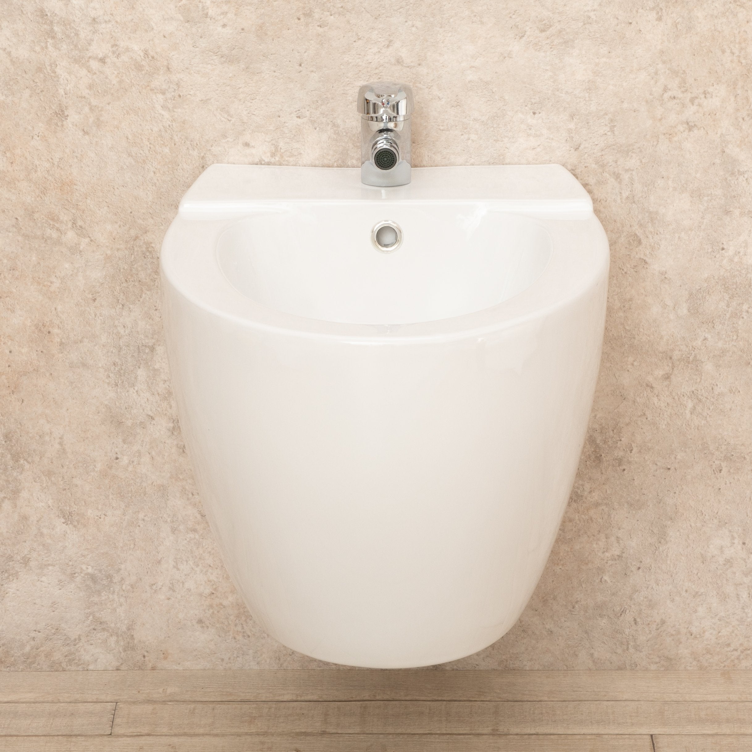 Bidet Sospeso Round di ceramica Moderno L39xP57XA34 cm