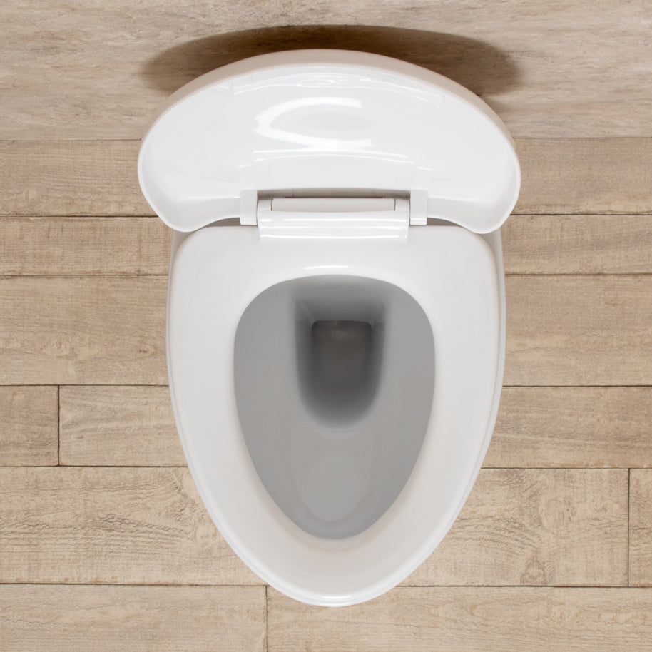 WC Filo Parete Round in Ceramica con Sedile e Copri Wc L38xP57xA41cm