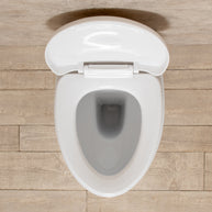 WC Filo Parete Round in Ceramica con Sedile e Copri Wc L38xP57xA41cm