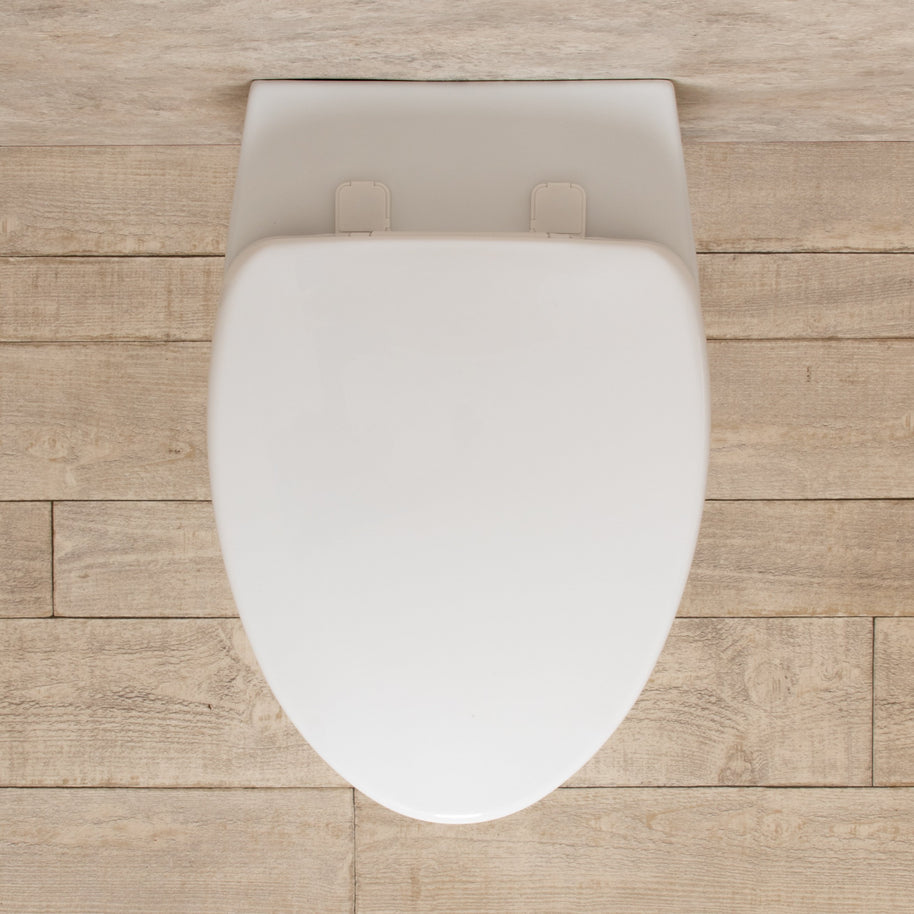 WC Filo Parete Round in Ceramica con Sedile e Copri Wc L38xP57xA41cm