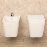 Sanitari Bagno Sospesi Minimal Wc con Seduta+Bidet di Design Moderno