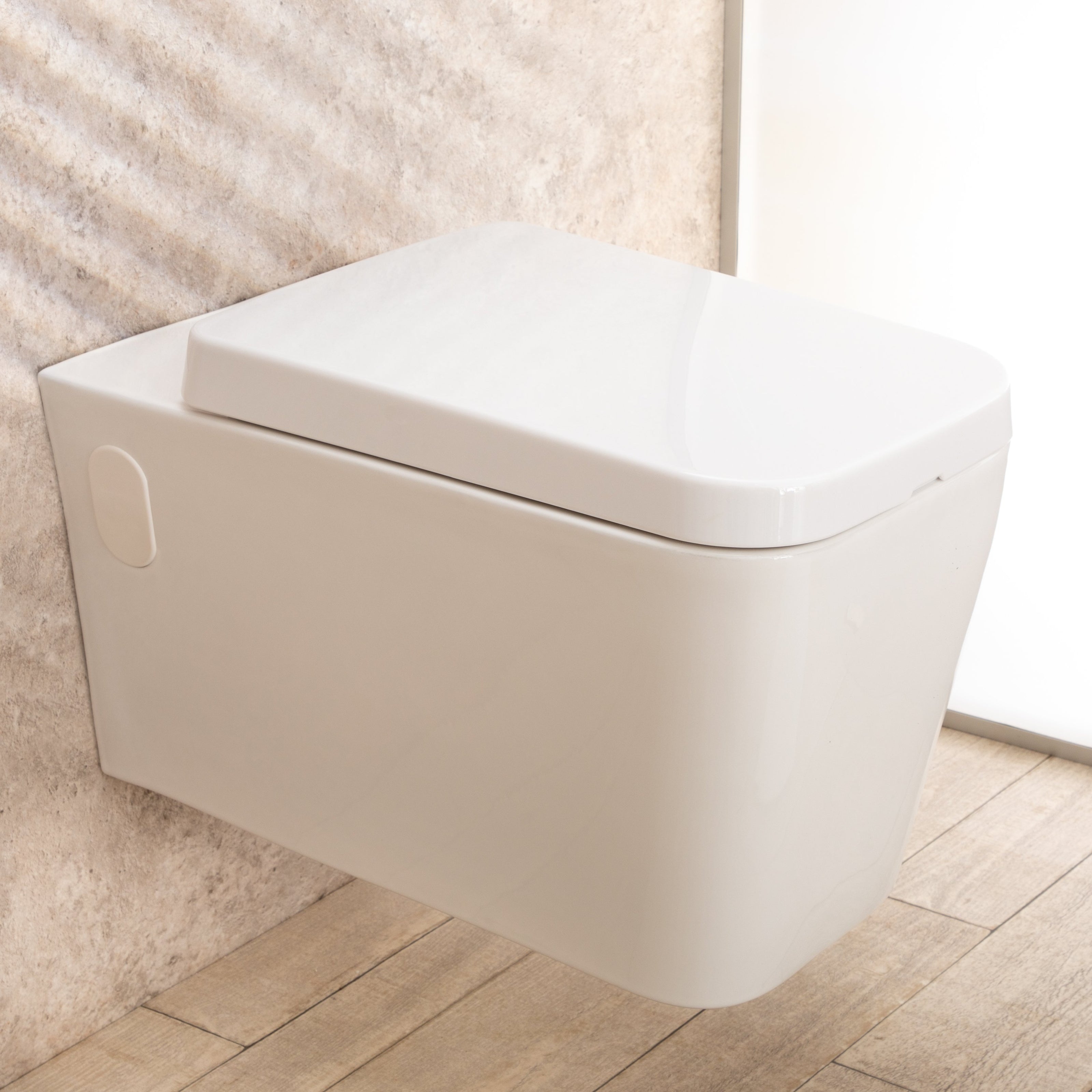 WC Sospeso Minimal in ceramica di design moderno L36xP57xA32 cm