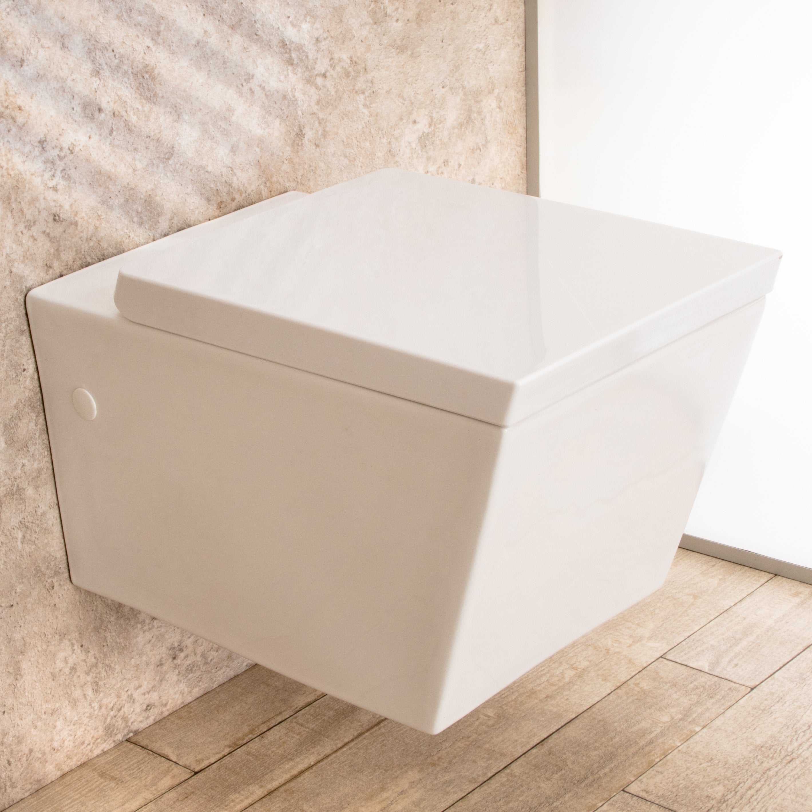 WC Sospeso Square di design in ceramica L35.5xP55.5xA36.5 cm