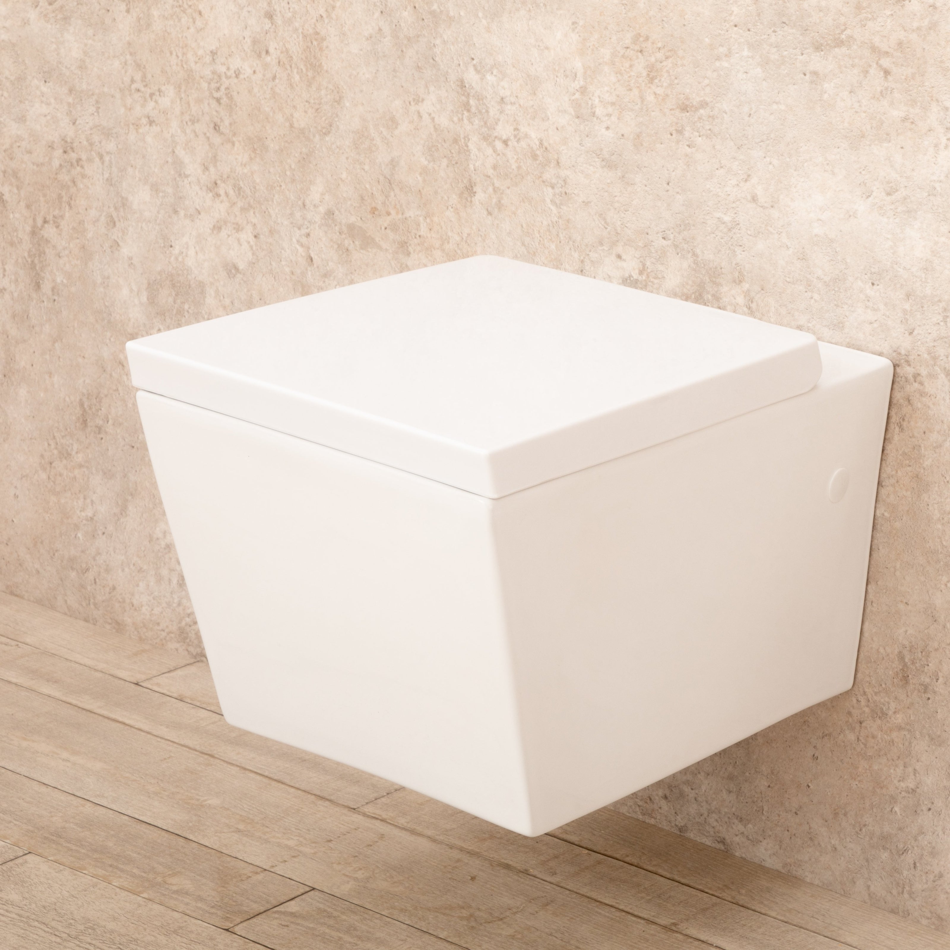 WC Sospeso Square di design in ceramica L35.5xP55.5xA36.5 cm