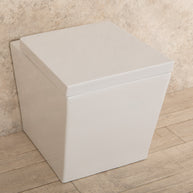 WC Filo Parete Square con seduta e copri vaso L35xP55.5xA39.5cm