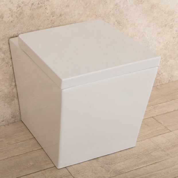 WC Filo Parete Square con seduta e copri vaso L35xP55.5xA39.5cm