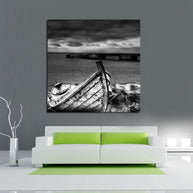 Quadro Stampa su Tela Paesaggistico in Bianco Nero N77