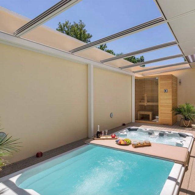 Piscina Nuoto Controcorrente e Idromassaggio SPA Relax 418x220 cm