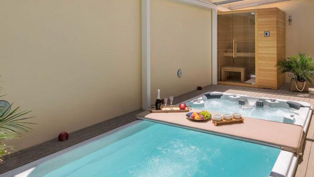 Piscina Nuoto Controcorrente e Idromassaggio SPA Relax 418x220 cm