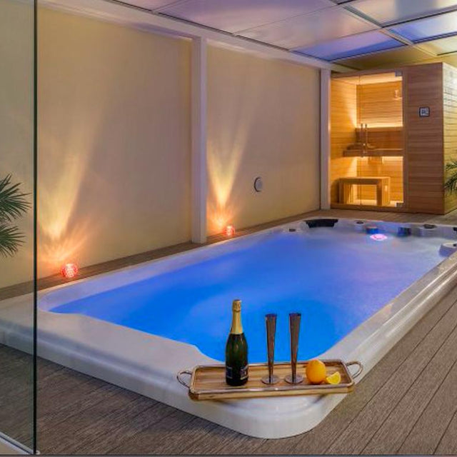 Piscina Nuoto Controcorrente e Idromassaggio SPA Relax 418x220 cm